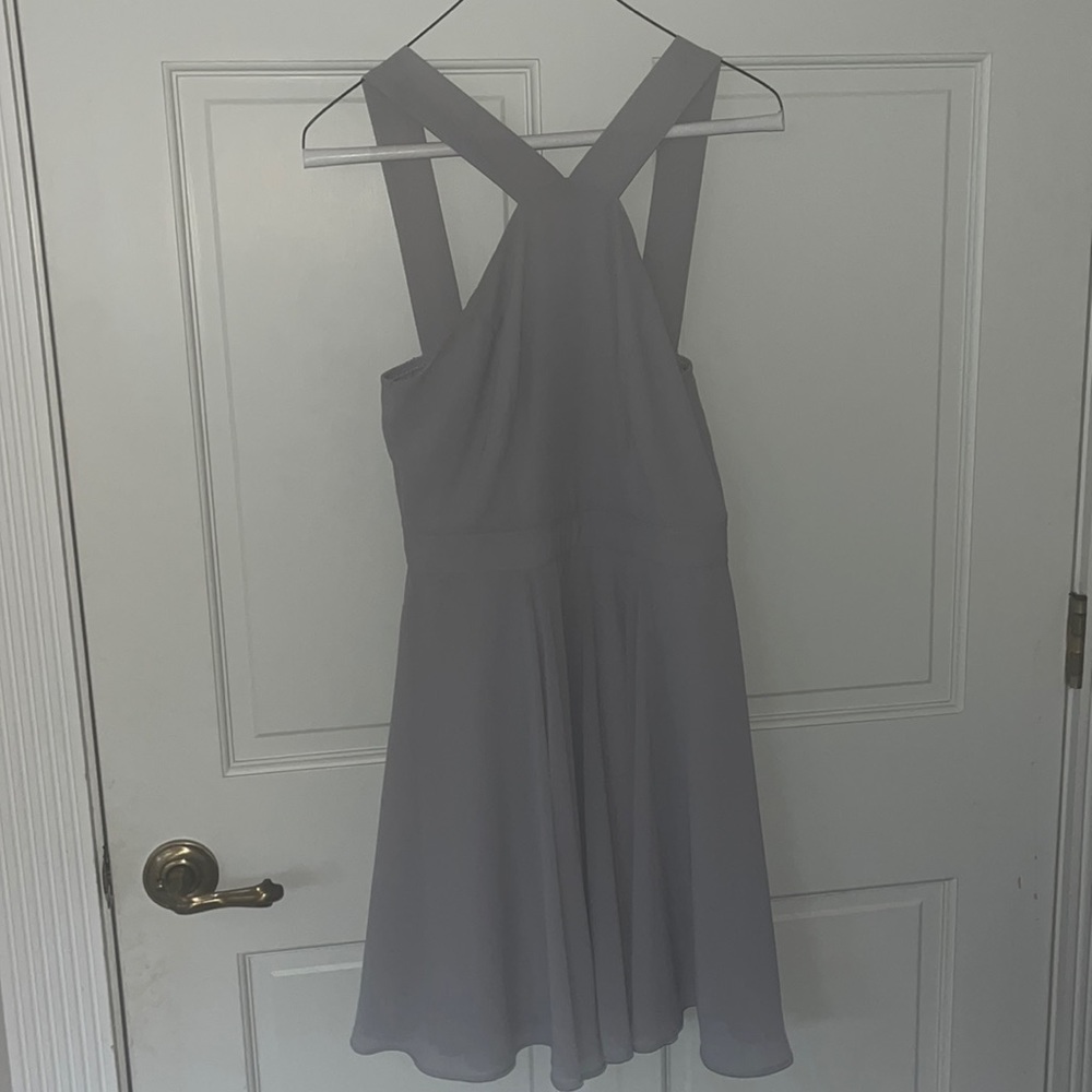 Lulus grey halter mini dress